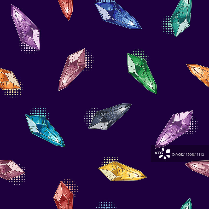 彩色水晶宝石图案图片素材