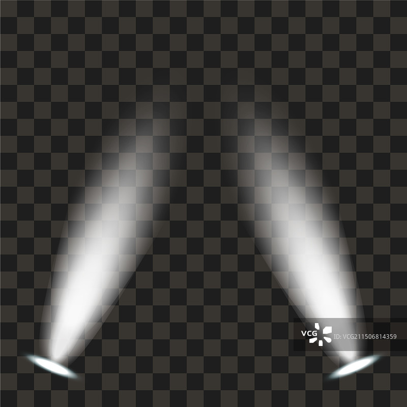 白色透明聚光灯图片素材