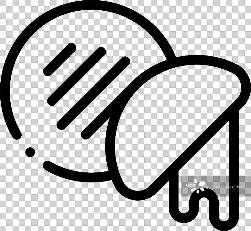 委内瑞拉玉米饼线性风格图标图片素材