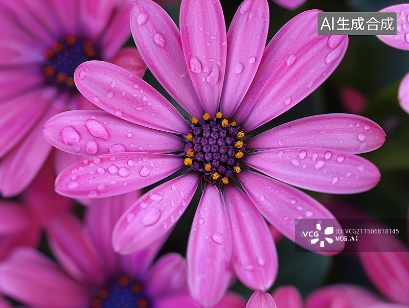 【AI数字艺术】春天盛开的鲜花花头特写图片素材