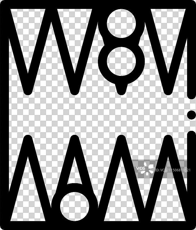 双陆棋图标线性风格设计图片素材