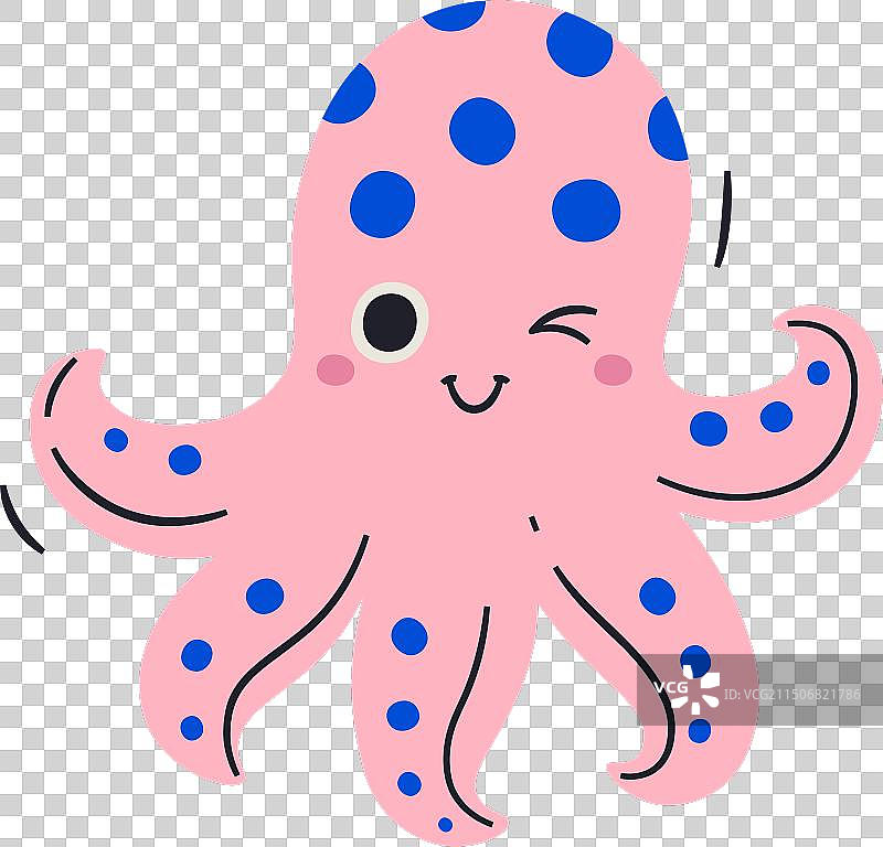 章鱼眨眼角色图片素材