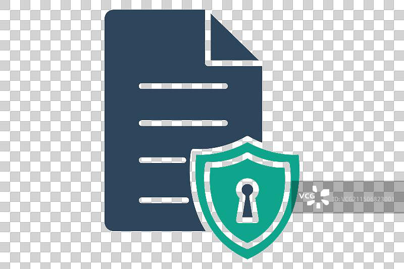文档保护盾牌图标图片素材