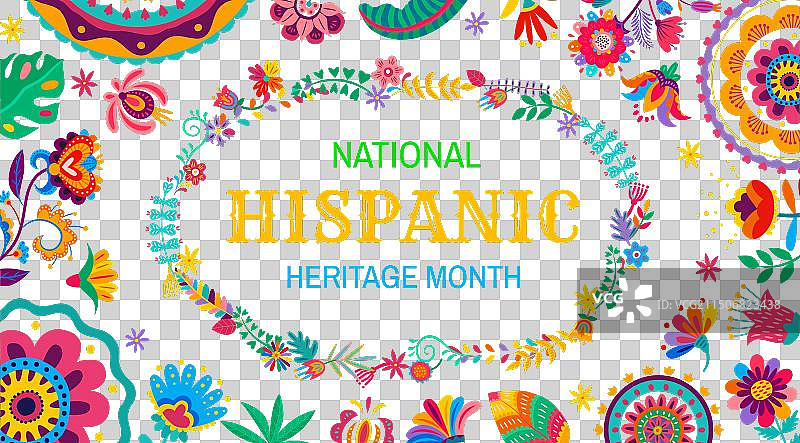 西班牙裔传统月嘉年华banner图片素材