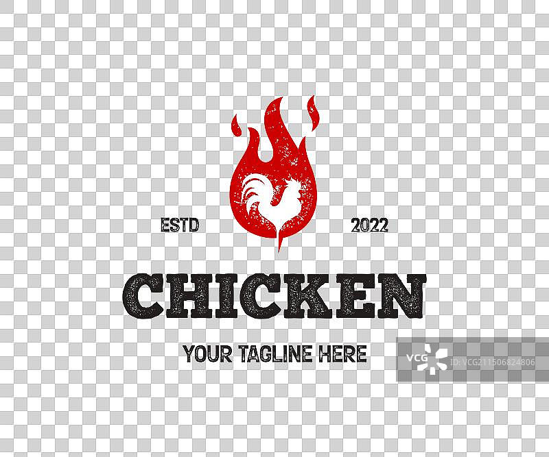 烤鸡logo，带火焰的公鸡logo图片素材