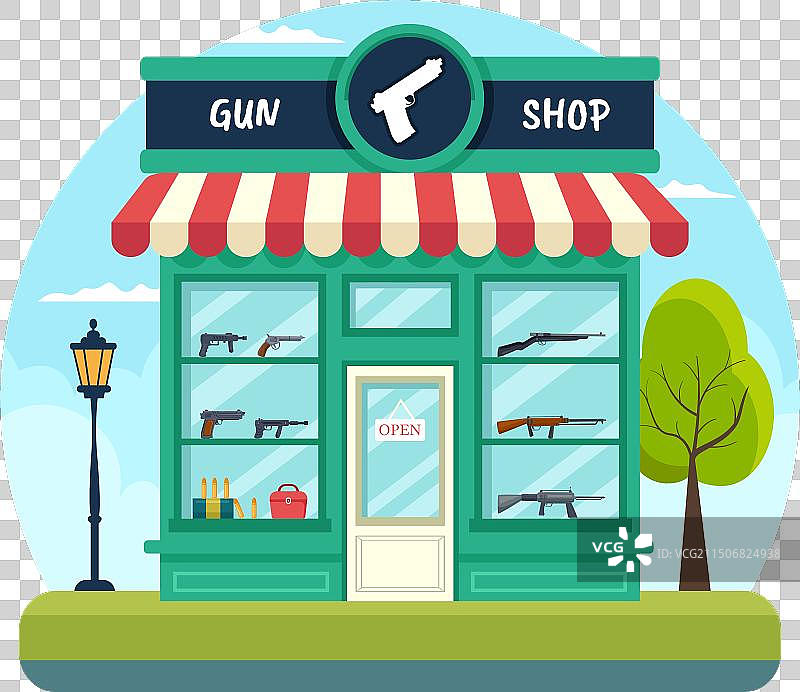 枪店或狩猎步枪子弹图片素材