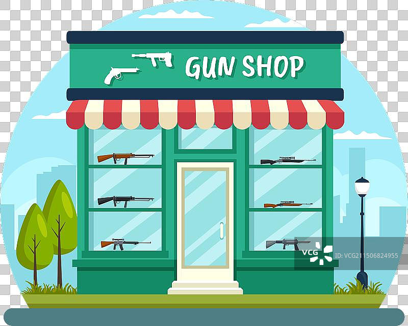 枪店或狩猎步枪子弹图片素材