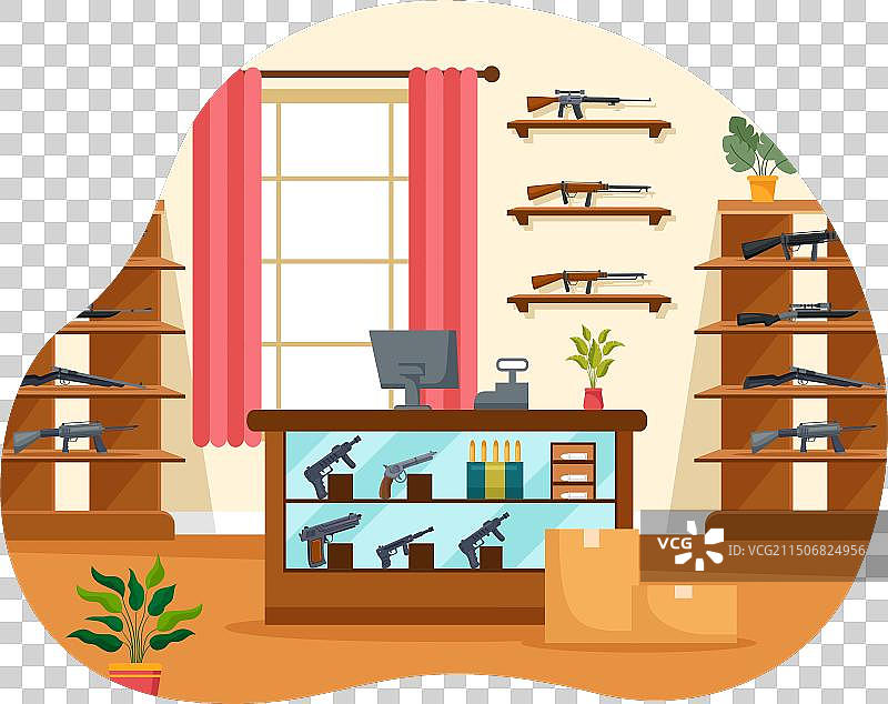 枪店或狩猎步枪子弹图片素材