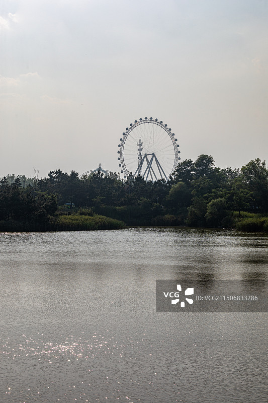 山东日照海滨国家森林公园摩天轮图片素材
