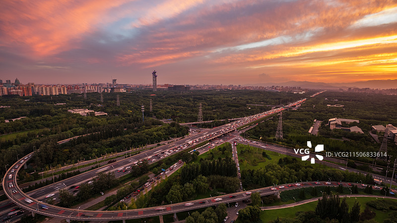 俯瞰北京北五环仰山桥图片素材