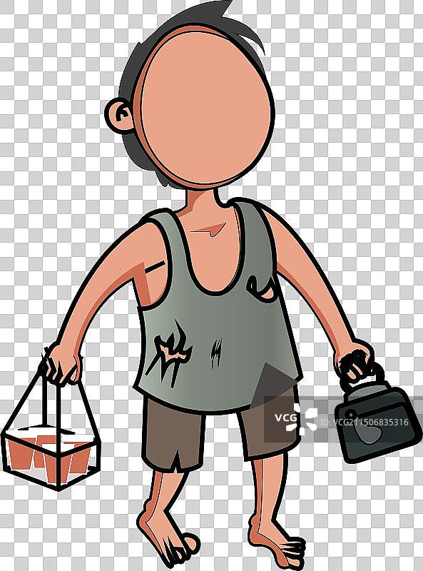 达卡路边卖茶的男孩图片素材