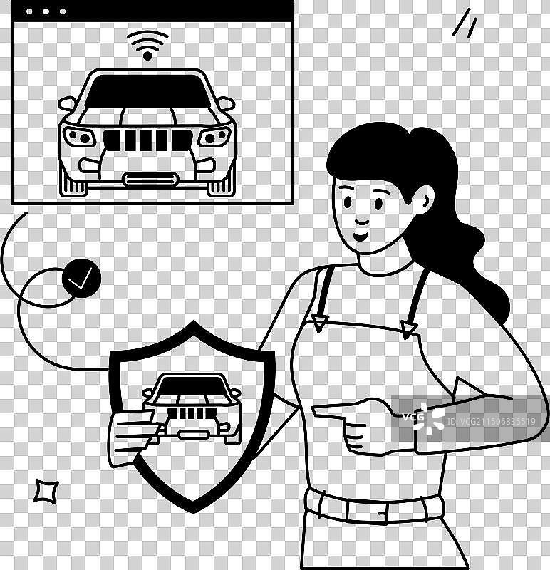 车辆服务（扁平风格）图片素材