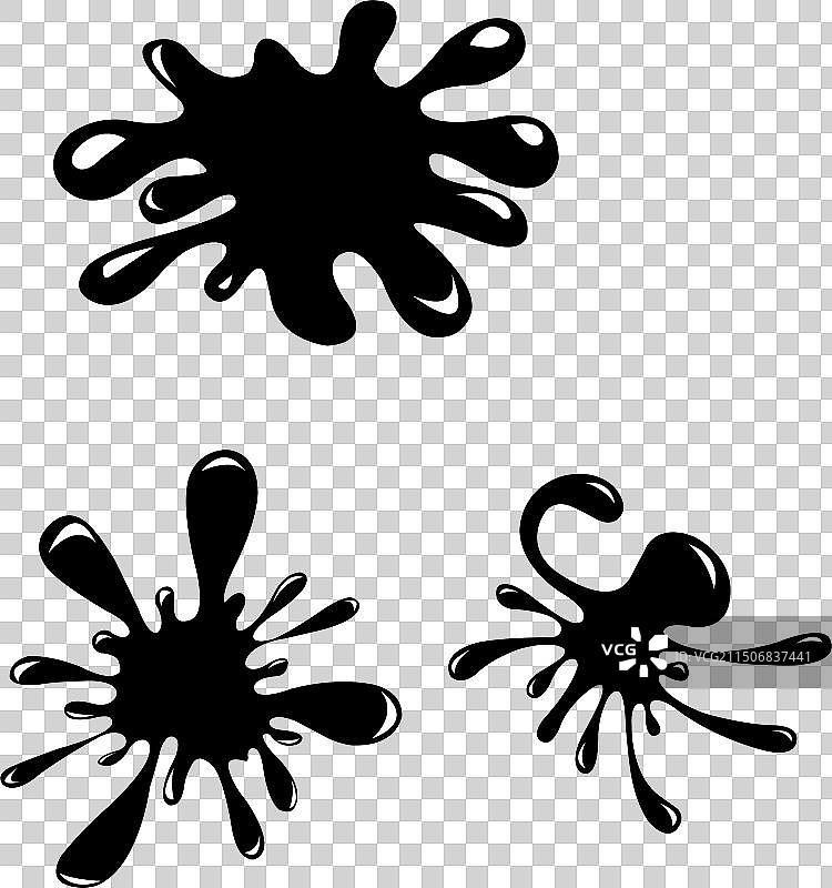 黑色水花图片素材