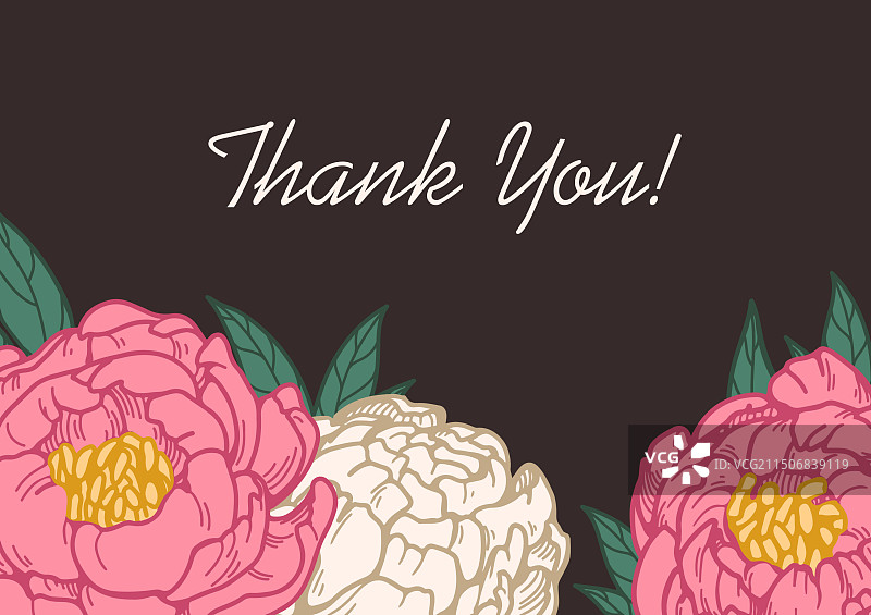 感谢卡片鲜花背景图片素材