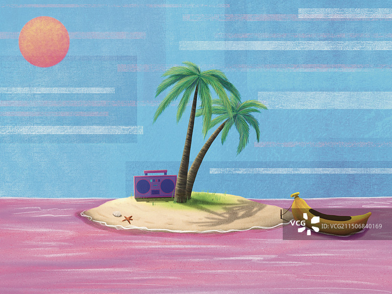 夏日休闲的度假岛屿图片素材