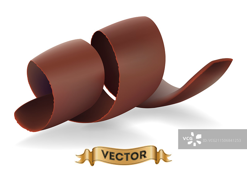 白色背景上的巧克力碎屑图片素材