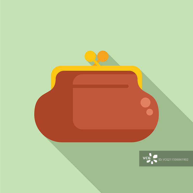 棕色复古钱包，内有现金和信用卡图片素材