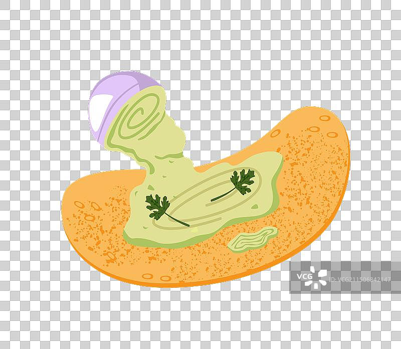 准备搭配香蒜酱的法式薄饼图片素材