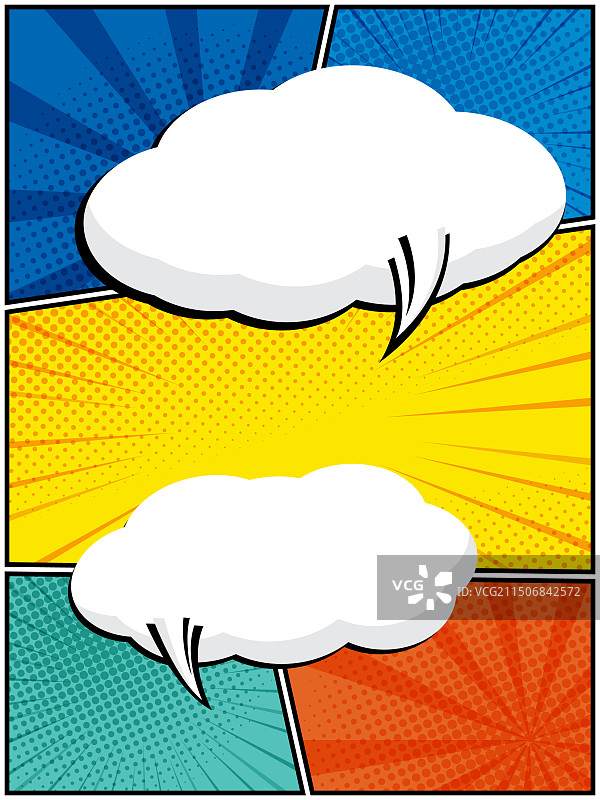 彩色漫画书波普艺术卡通竖版图片素材