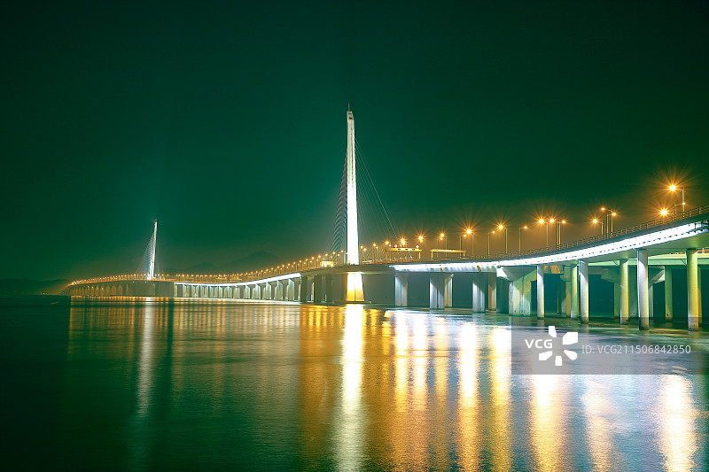 深港大桥夜景图片素材