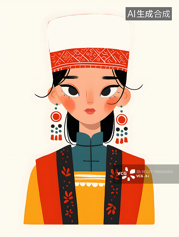 【AI数字艺术】中国56个少数民族之一：柯尔克孜族图片素材