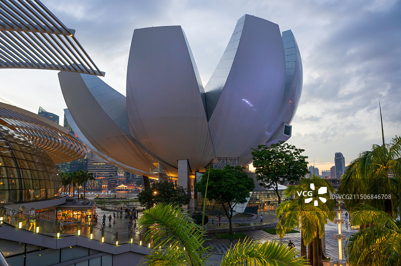 新加坡滨海湾金沙艺术科学博物馆图片素材