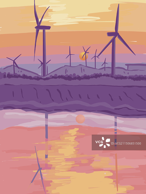 风景插画图片素材