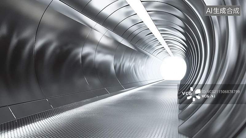 【AI数字艺术】发光隧道背景图图片素材