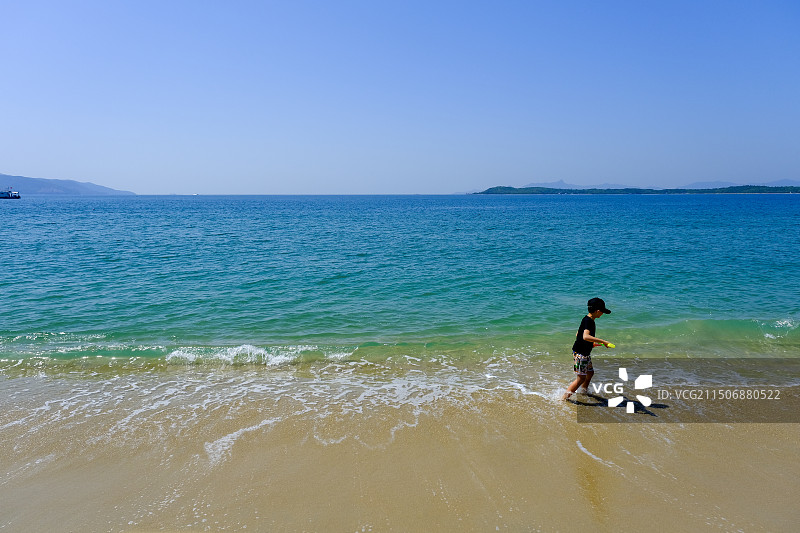 广东深圳金沙湾海滩风光图片素材