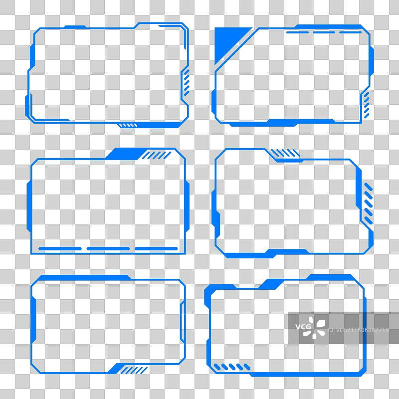 科技未来主义框架元素HUD科幻图片素材