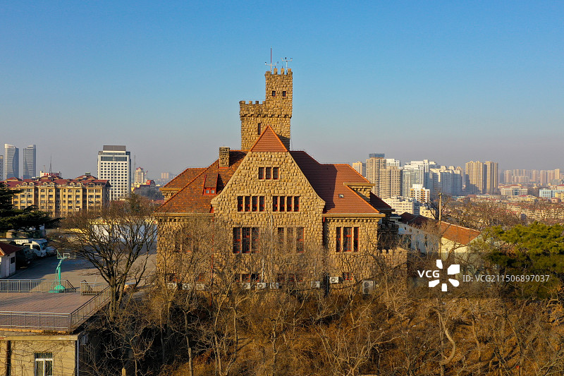 青岛观象山，别墅，城堡，民居图片素材