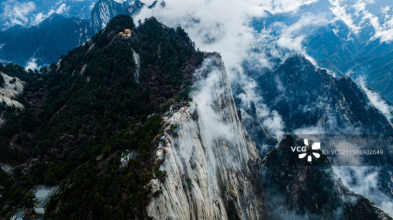 著名旅游景点——华山图片素材
