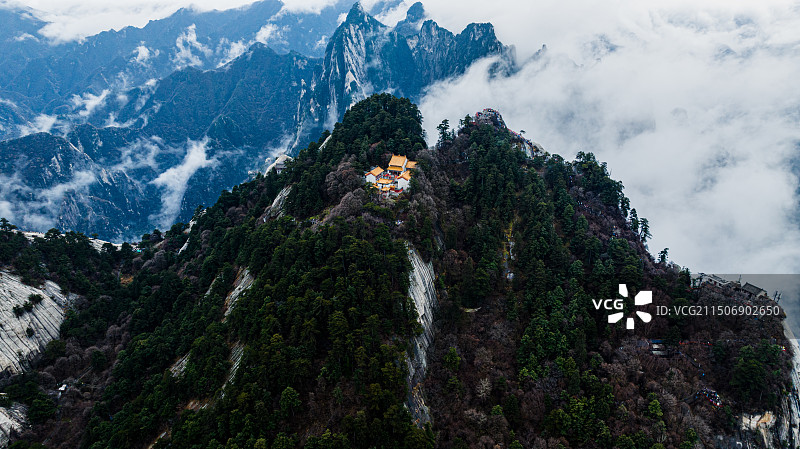 著名旅游景点——华山图片素材