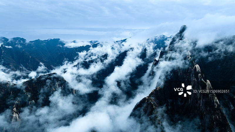 著名旅游景点——华山图片素材