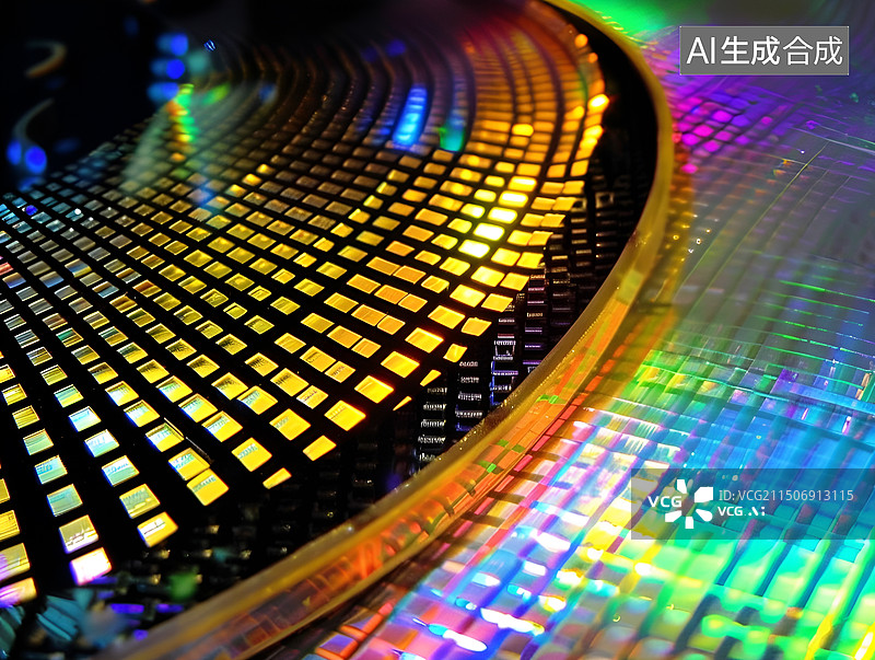 【AI数字艺术】彩色电子发光二级管图片素材