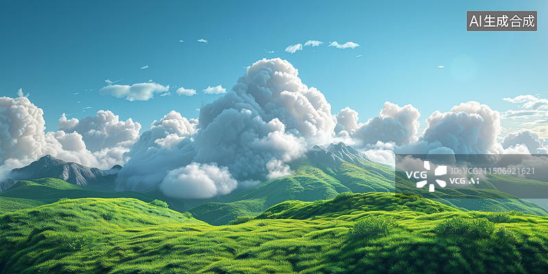 【AI数字艺术】奇幻的乡村风光插画图片素材