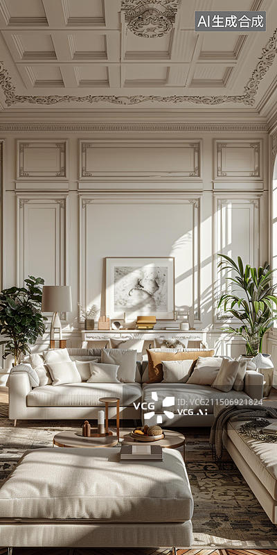 【AI数字艺术】现代简约客厅设计图片素材