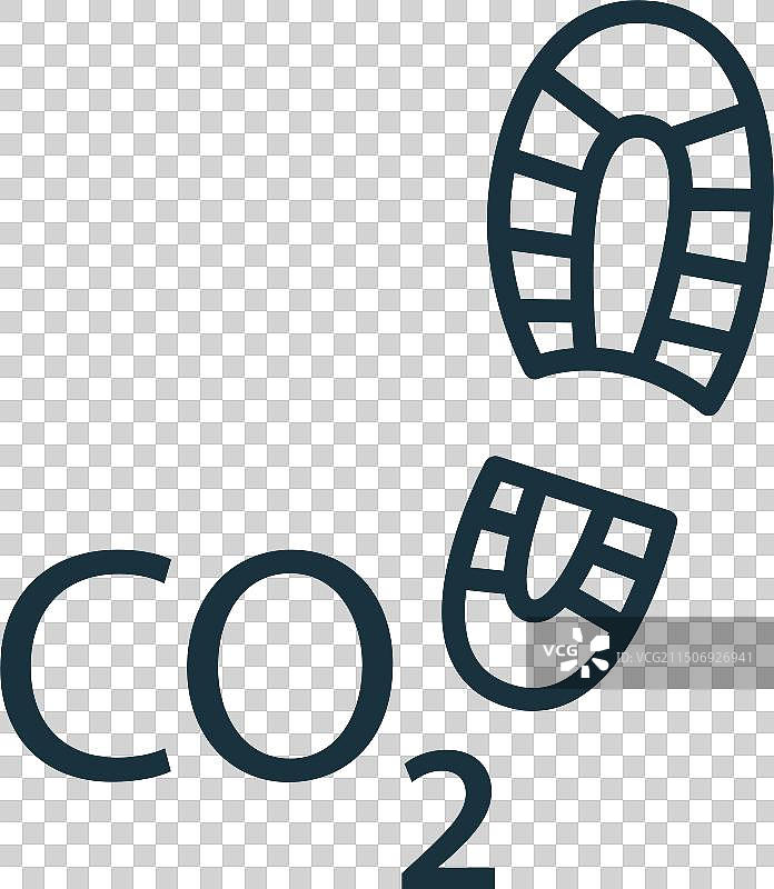 碳足迹单色简约社交图标图片素材