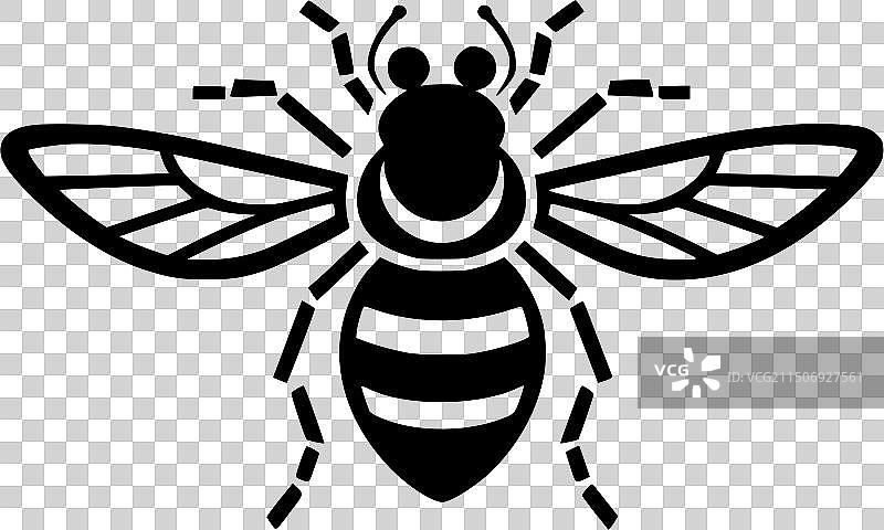 蜜蜂扁平风简约logo图片素材