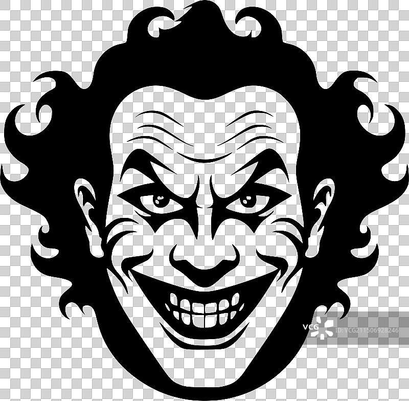 小丑 - 黑白图片素材