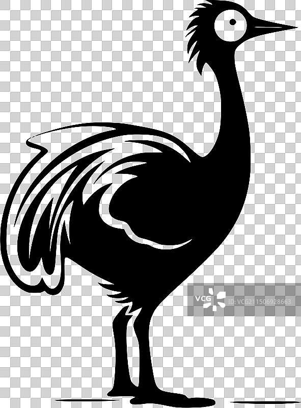 渡渡鸟 - 黑白图片素材