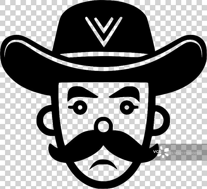 墨西哥黑白元素图片素材