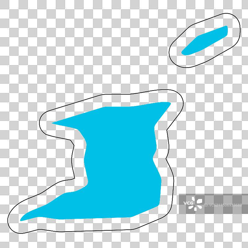 特立尼达和多巴哥国家地图贴纸图片素材