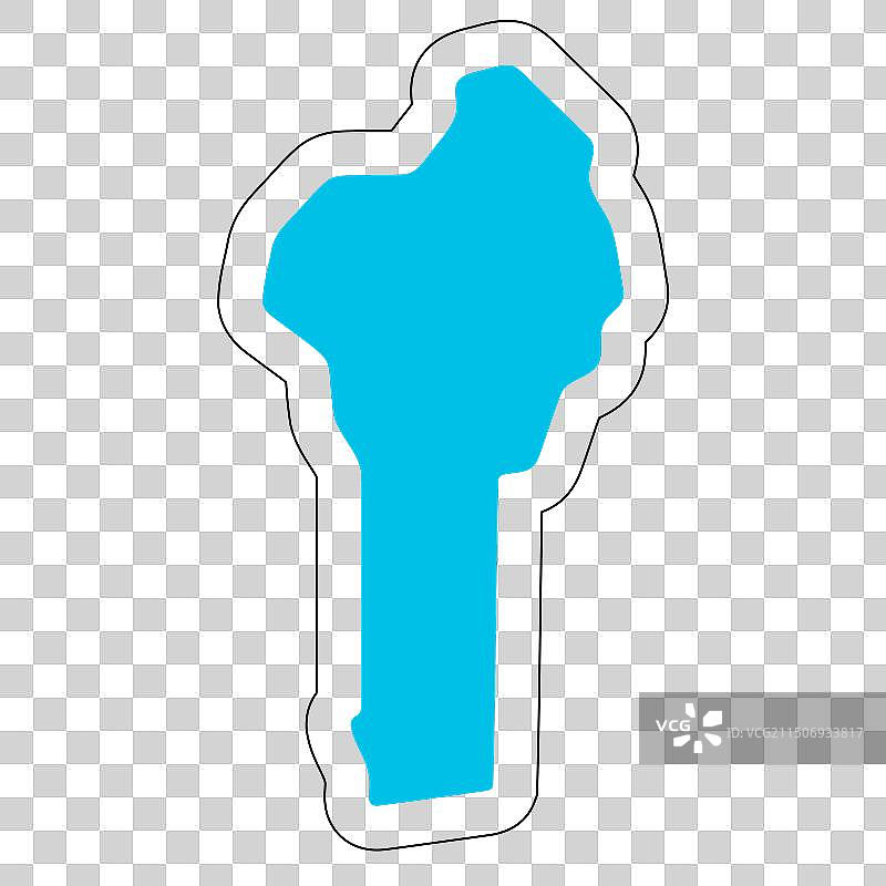 贝宁国家地图贴纸图片素材