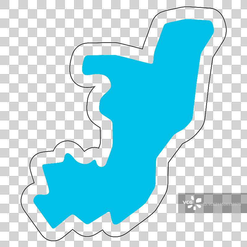 刚果共和国国家地图贴纸图片素材