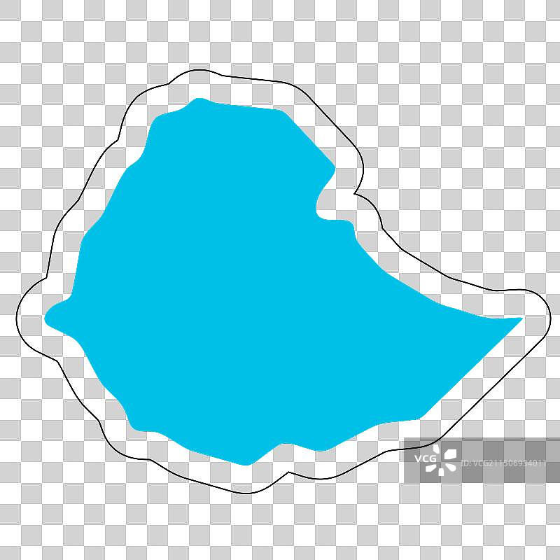 埃塞俄比亚国家地图贴纸图片素材