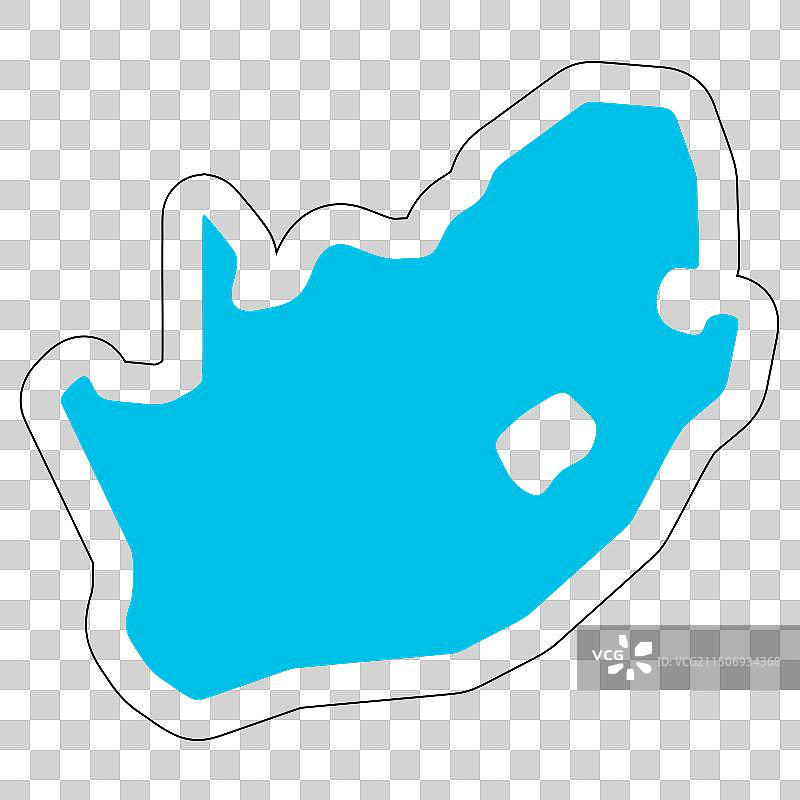 南非国家地图贴纸图片素材