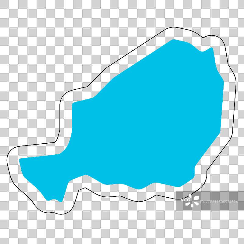 尼日尔国家地图贴纸图片素材