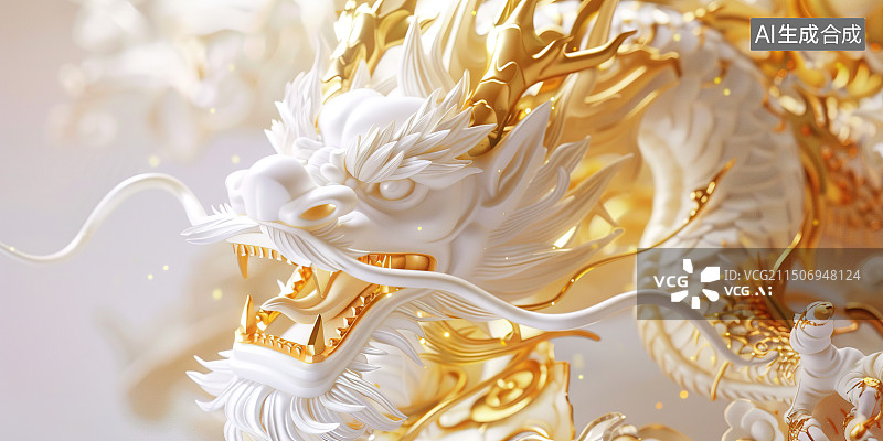 【AI数字艺术】吉祥龙背景图片素材