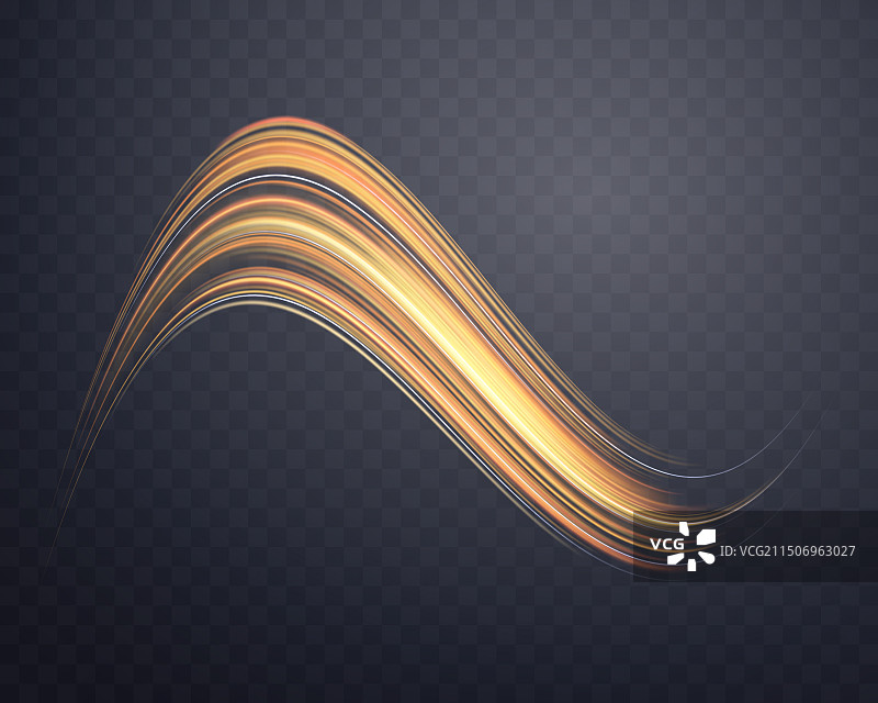 发光橙色线条霓虹逼真能量速度图片素材